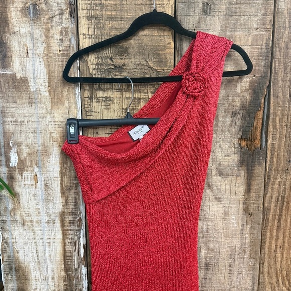 Runaway The Label Silvia Maxi Dress Red knit One-Shoulder gown Revolve NWT XL - Picture 10 of 10